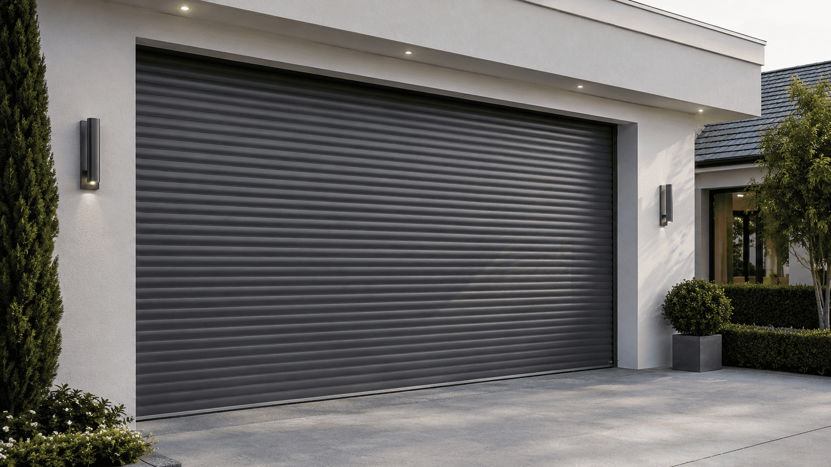 Garage door repair in progress